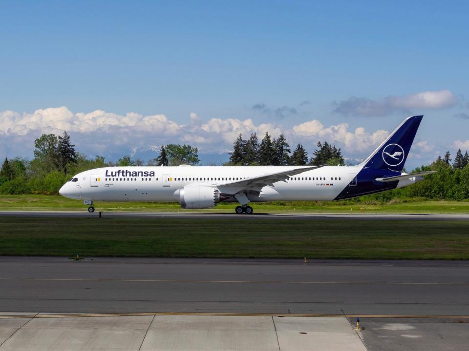 Lufthansa's first Boeing 787, named Berlin.