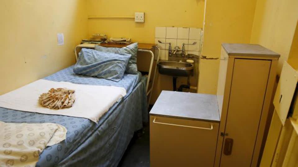 View of the prison cell occupied before the release on parole by Oscar Pistorius at the Kgosi Mampuru II Correctional Centre in Pretoria, December 1, 2015. Photo: Reuters