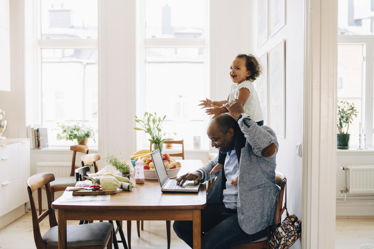 Working from home when your kids are around is going to take patience and creativity. (Photo: Getty Images)