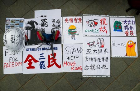 General strike at Tamar Park in Hong Kong