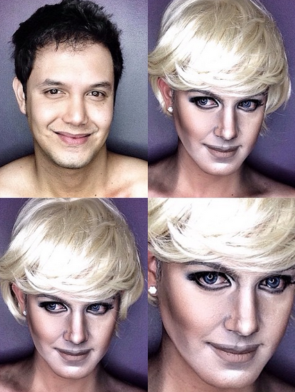 Makeup artist Paolo Ballesteros transforms himself into Princess Diana.