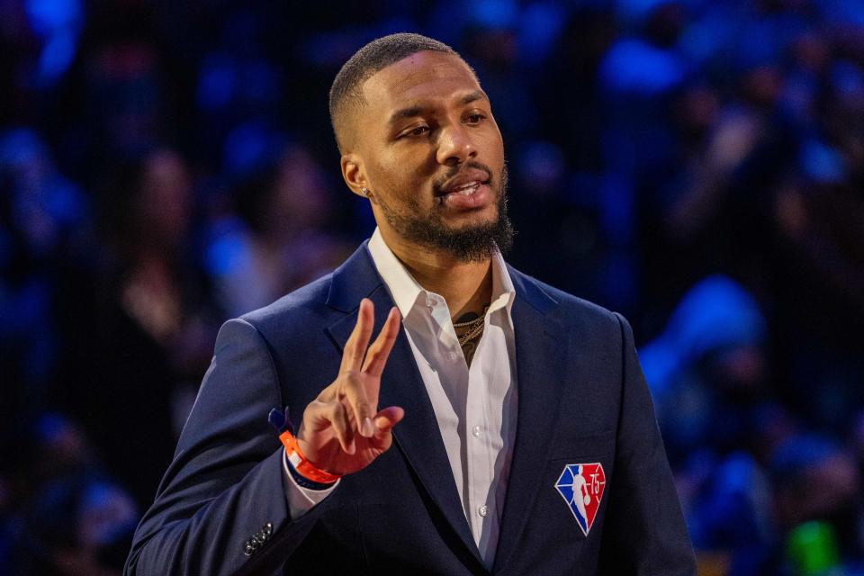 Damian Lillard, who will earn $63.2 million for the 2026-27 season, was selected to the NBA 75th Anniversary Team.