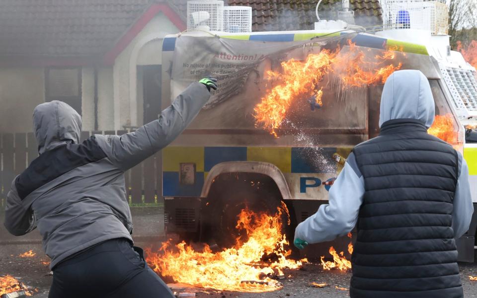 A Londonderry republican parade descended into violence