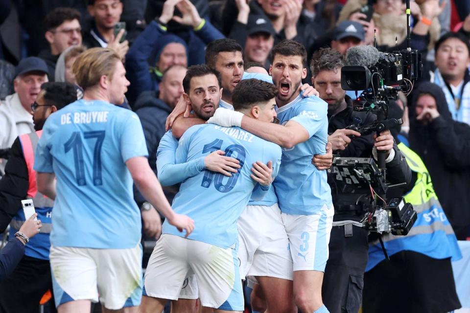 Bernardo Silva’s strike gave Man City a narrow Wembley win (Getty Images)