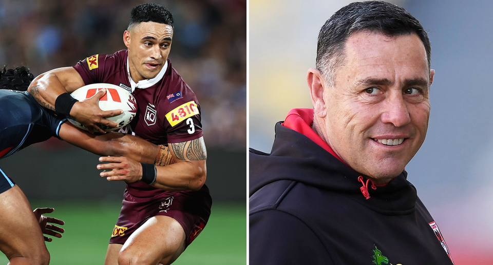 Pictured left Valentine Holmes and right Shane Flanagan