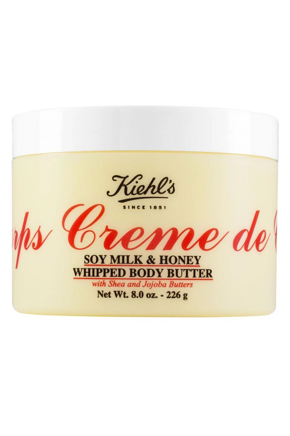 4) Kiehl's Creme de Corps Soy Milk & Honey Whipped Body Butter