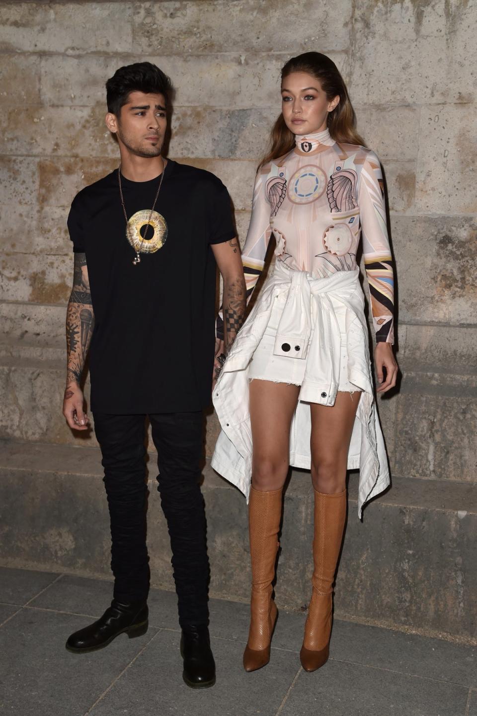 Zayn Malik with his ex-girlfriend Gigi Hadid. The pair share a daughter, Khai (Getty Images)