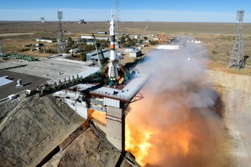 Russia's Soyuz rocket blasts off -- its booster suffered a failure moments later