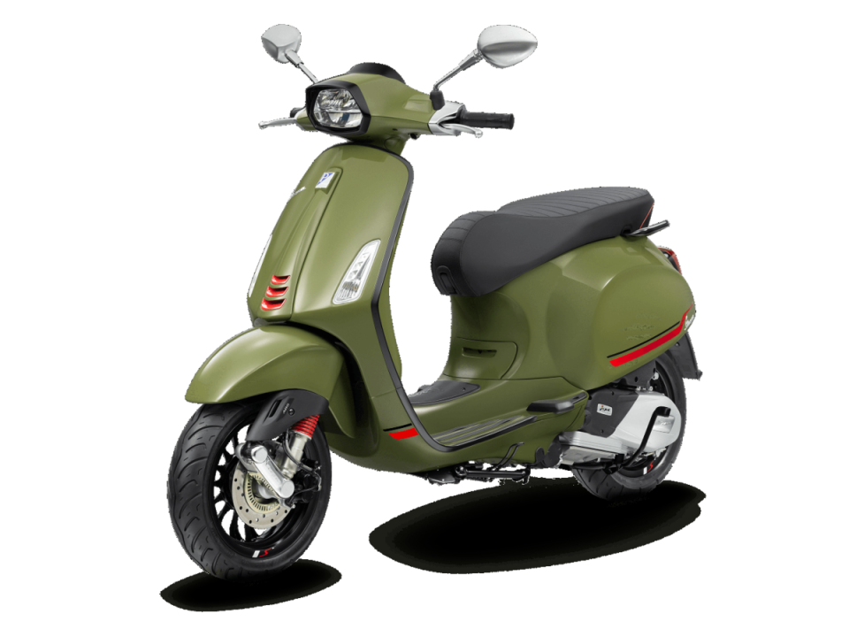   Vespa Sprint S 150 i-get ABS 全新車色「Green Tenace墨綠灰」。