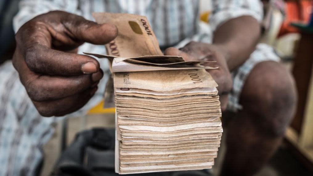 Big wad of naira notes