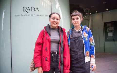 Angharad Thomas (right) with friend Adriana Hunt - Credit: Paul Grover