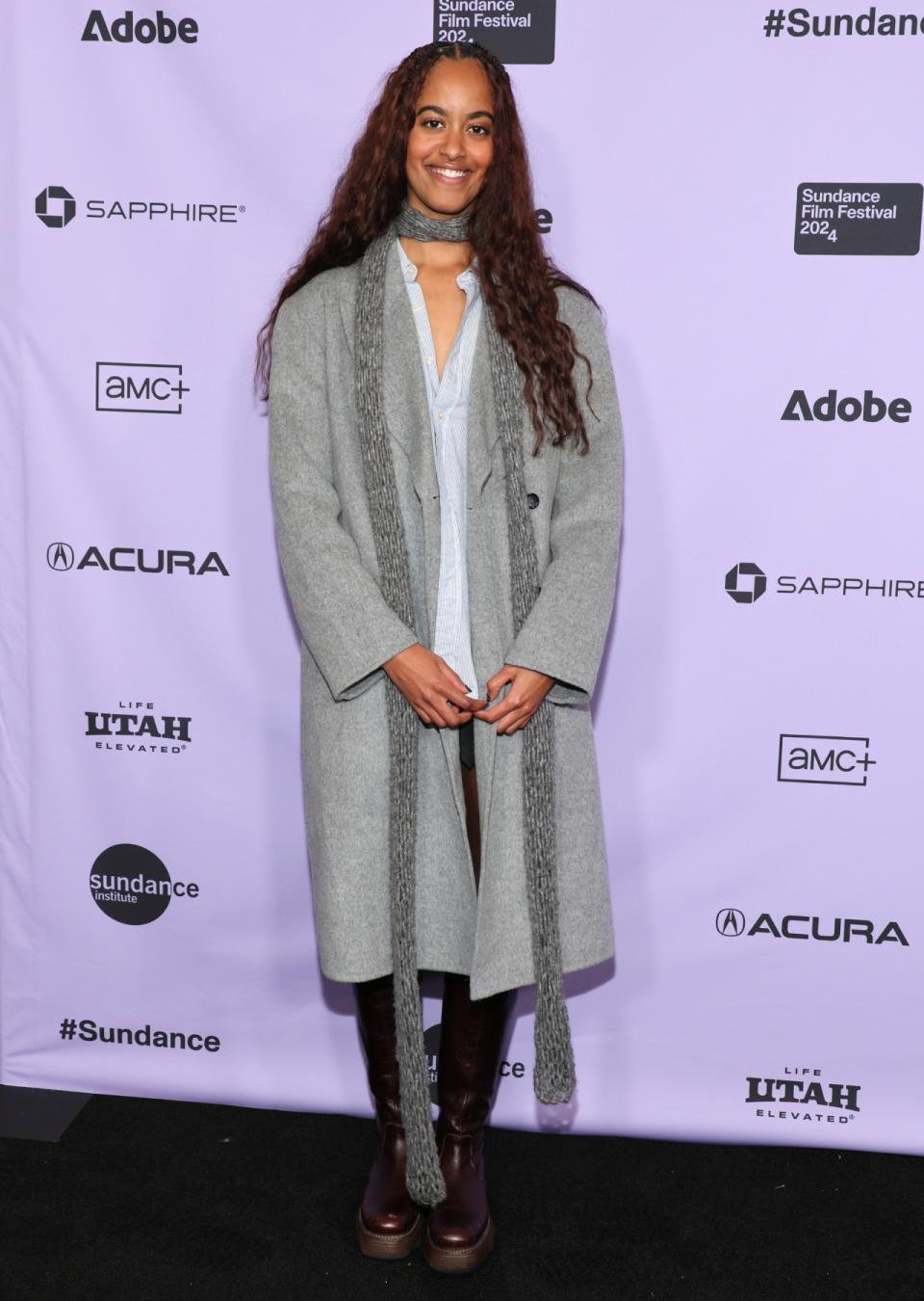 Malia Ann Obama attends the “The Heart” Premiere at the Short Film Program 1 during the 2024 Sundance Film Festival at Prospector Square Theatre on Jan. 18, 2024 in Park City, Utah [Photo by Dia Dipasupil/Getty Images].