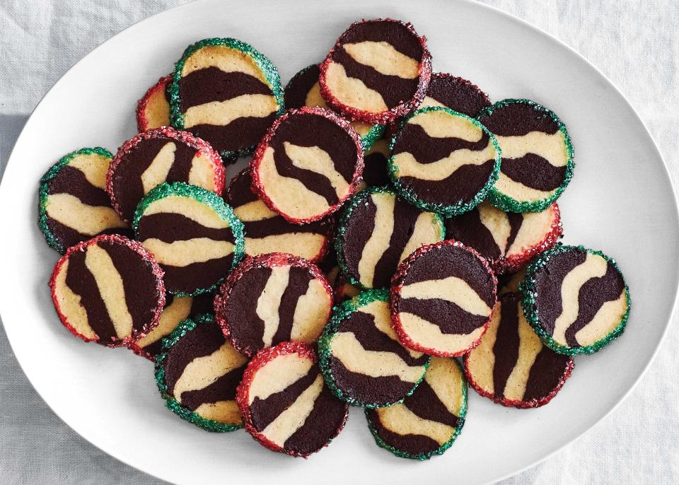 Zebra-Striped Shortbread Cookies