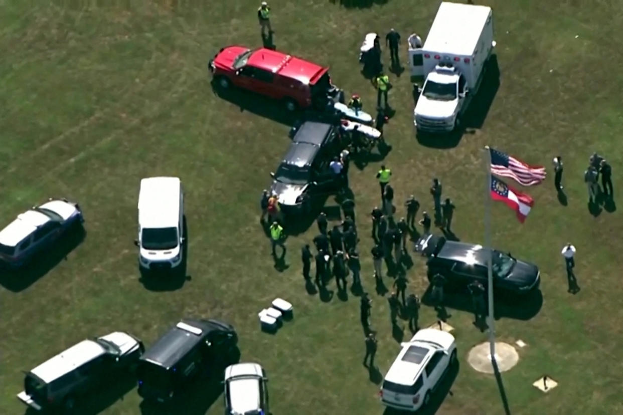 First responders gather. (ABC Affiliate WSB via Reuters)
