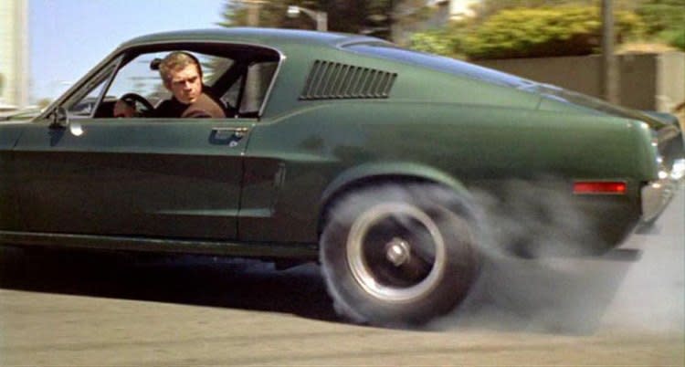 In 1968, McQueen starred in "Bullitt," possibly his best known film. Playing a cop (at a time when cops were considered "square"), McQueen and the green Ford Mustang he drove made one of the most memorable chase-scene films ever, revving through the streets of San Francisco.