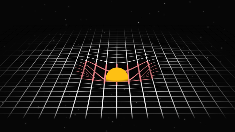 Representación de la gravedad como curvatura del espacio-tiempo