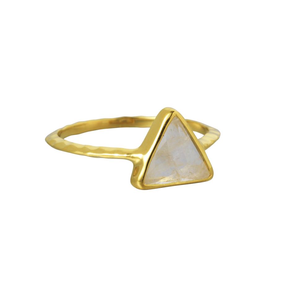 <p>Boasting a semi-precious stone, this minimalist triangle ring is a great gift for any style-conscious woman. Trust us, she’ll love it. </p>