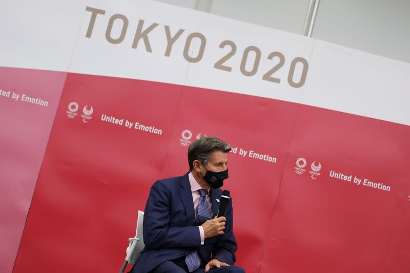 World Athletics President Sebastian Coe Meeting with Tokyo 2020 President Mori Yoshiro