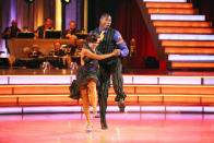Karina Smirnoff and Jacoby Jones perform on "Dancing With the Stars."