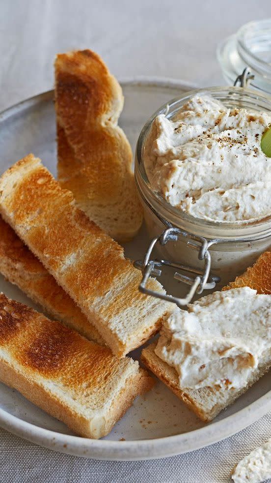 <p>You can't really beat a good mackerel pâté, especially when it's slathered on <a href="https://www.delish.com/uk/cooking/recipes/a31328594/how-to-make-sourdough-bread-recipe/" rel="nofollow noopener" target="_blank" data-ylk="slk:sourdough;elm:context_link;itc:0;sec:content-canvas" class="link ">sourdough</a> for a quick and easy lunch, or starter. And honestly, fresh pâté takes minutes to make and only uses a few basic ingredients.</p><p>Get the <a href="https://www.delish.com/uk/cooking/recipes/a32444764/mackerel-pate/" rel="nofollow noopener" target="_blank" data-ylk="slk:Mackerel Pâtè;elm:context_link;itc:0;sec:content-canvas" class="link ">Mackerel Pâtè</a> recipe.</p>