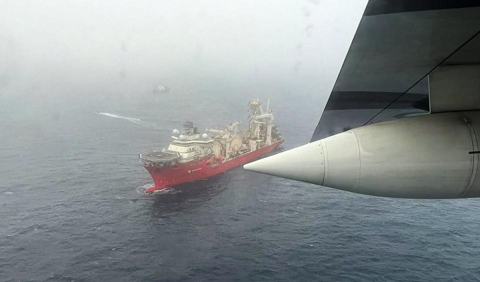 A rescue fleet is seen in the search area on Wednesday (US Coast Guard.EPA)