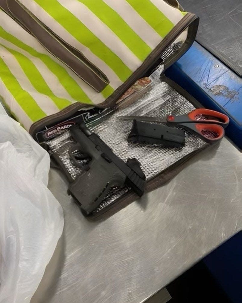 TSA agents recovered a gun stuffed inside a chicken.