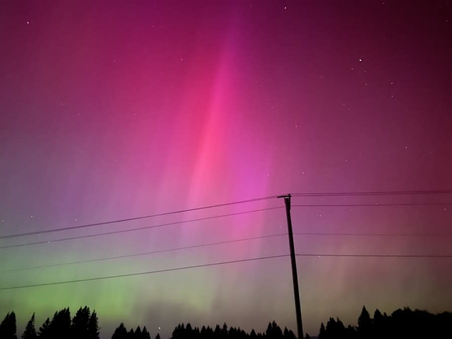 The Northern Lights seen in Estacada on May 11, 2024. (Courtesy: Jen Wintczak)