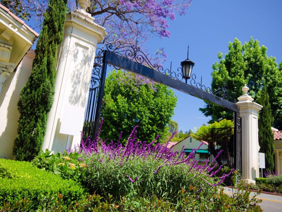 The gates of Bel Air, California.