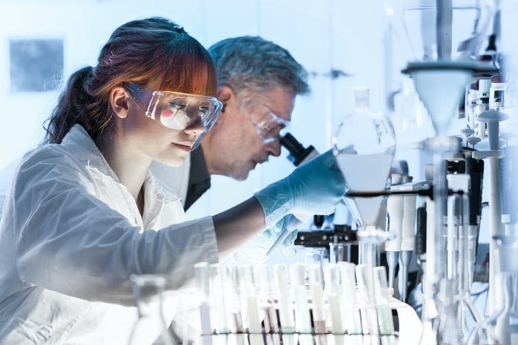 Scientists working in a laboratory