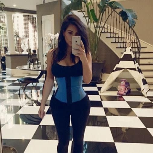 Kim admits she's obsessed with waist training. Photo: Instagram/kimkardashian