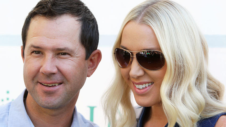 Pictured here, Ricky Ponting and his wife Rianna pose for a photo.