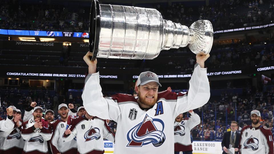 Nathan MacKinnon has finally won a Cup, and he expects his hometown friend Sidney Crosby to enjoy the celebrations as much as anyone else. (Getty Images)