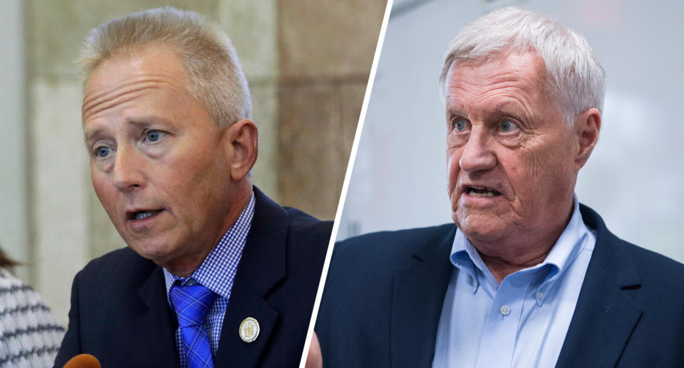 Sen. Jeff Van Drew, D-N.J.. and Collin Peterson, D-Minn. (Photos: Mel Evans/AP, Tom Williams/CQ Roll Call/Getty Images)