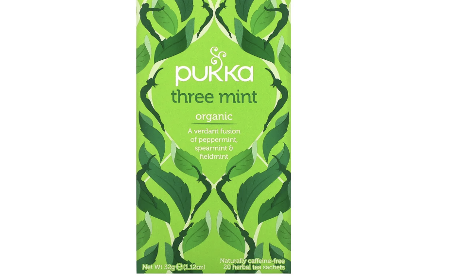 Three Mint, Caffeine-Free, 20 Sachets. PHOTO: Pukka