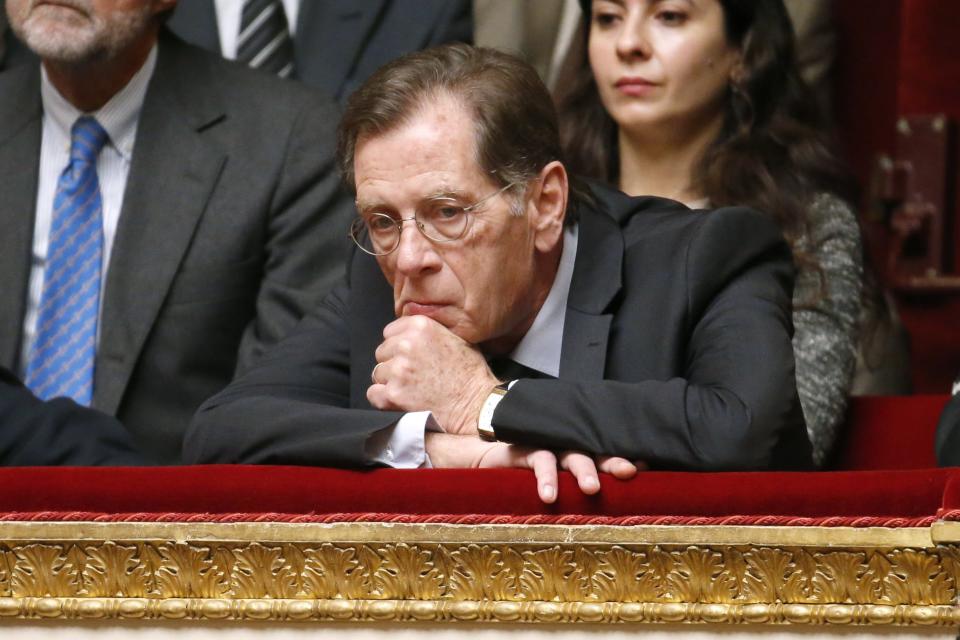 Head of the Palestinian Mission in France, Hael Al Fahoum attends a debate on Palestine status at the National Assembly in Paris November 28, 2014. French lawmakers are set to hold symbolic parliamentary votes over the next month on whether the government should recognise Palestine as a state, a move likely to anger the Jewish state. France does not classify Palestine as a state, but says it could extend recognition if it believed doing so would help promote peace between the Palestinians and Israel. REUTERS/Charles Platiau (FRANCE - Tags: POLITICS)