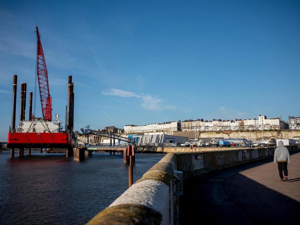 Environmental 'cheat' devices fitted to thousands of ships could be a risk to UK ports such as Ramsgate: AFP