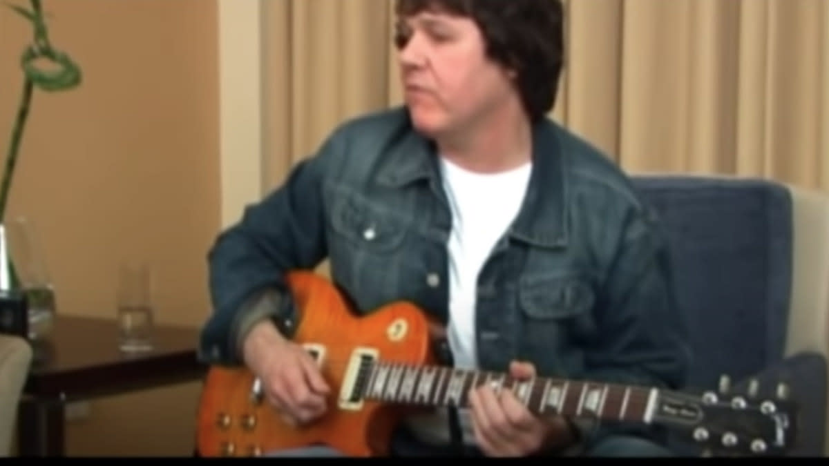  A still from an archive Gary Moore interview – the video might be soft but Moore's playing is a work of casual genius 