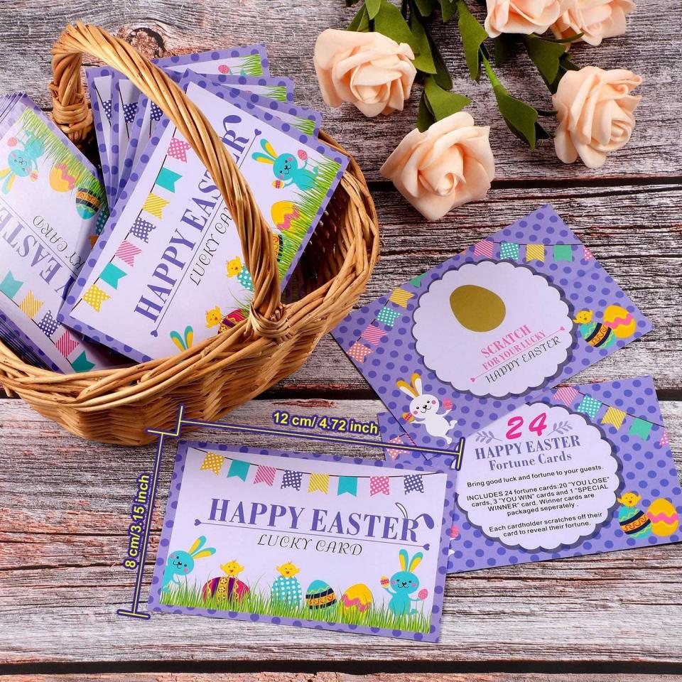 Easter Eggs and Bunny Scratch Off Fortune Cards