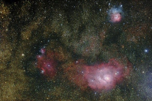 Sagittarius, nebulas, and star clusters