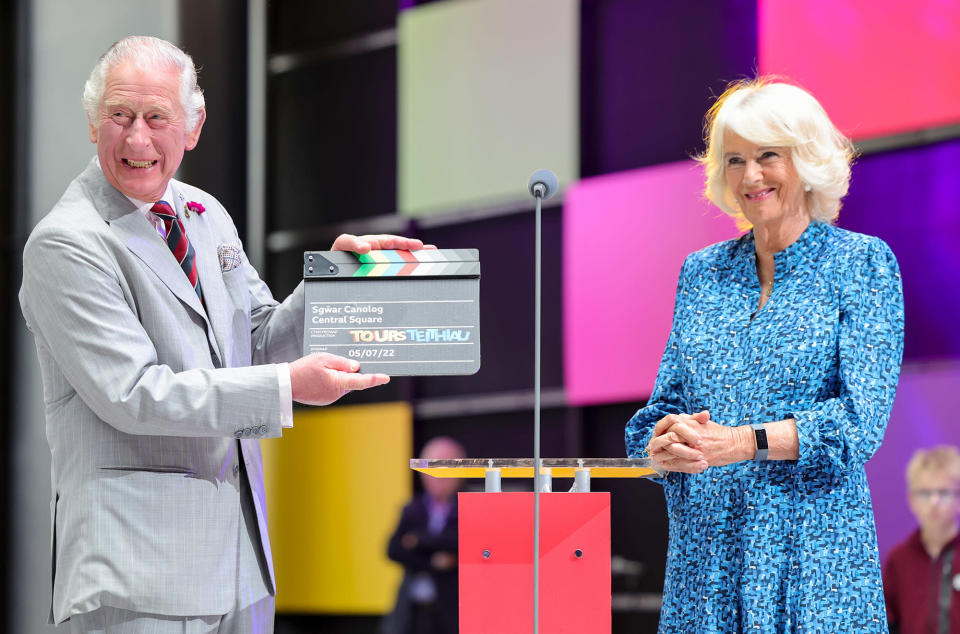 <p>Prince Charles and Duchess Camilla open BBC Wales' new headquarters in Cardiff on July 5. </p>