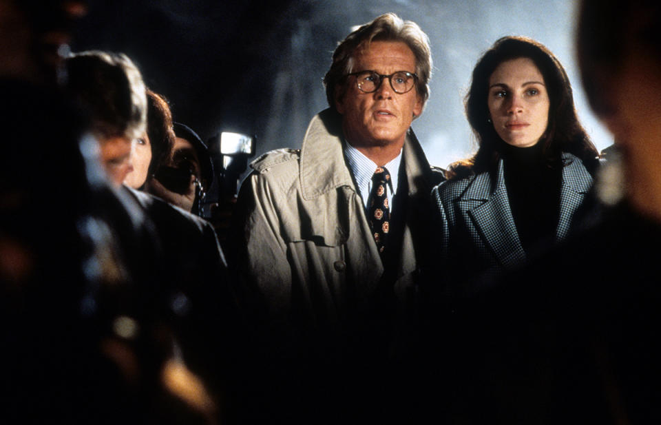 Nick Nolte and Julia Roberts en una escena de 'Me gustan los líos' en 1994. (Foto: Touchstone Pictures/Getty Images)