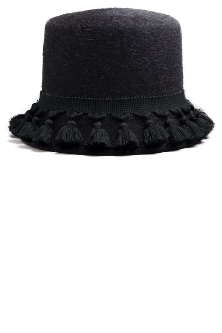 <p><strong>Preston & Olivia</strong> hat, $225, <a rel="nofollow noopener" href="https://prestonandolivia.com/collections/fall-winter-hats/products/copy-of-betty?variant=23356957059" target="_blank" data-ylk="slk:prestonandolivia.com;elm:context_link;itc:0;sec:content-canvas" class="link ">prestonandolivia.com</a>. </p>