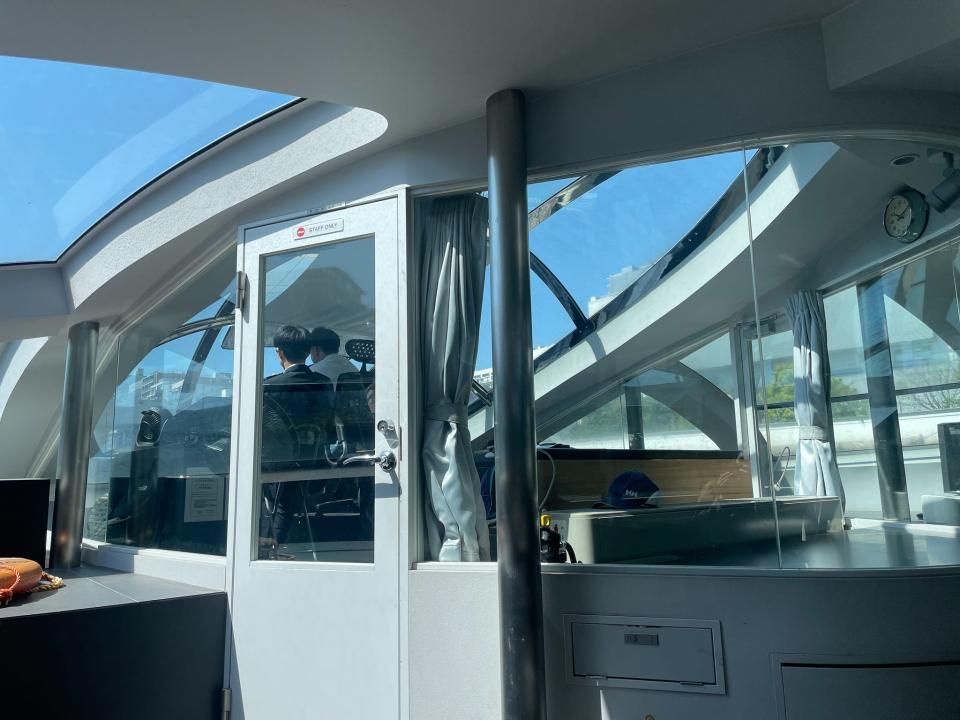 The captain's room at the front of the ship.