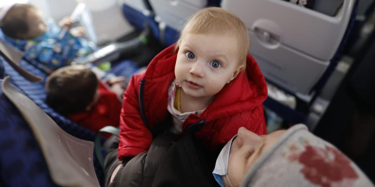 The smallest refugee on the team's journey, at just 2 months old.  (Courtesy The International Fellowship of Christians and Jews)