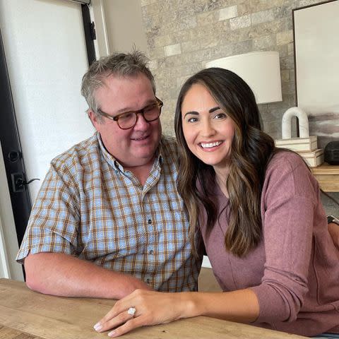 <p>Eric Stonestreet Instagram</p> Eric Stonestreet and Lindsay Schweitzer on their engagement day in 2021