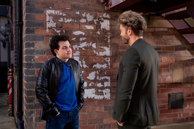 Simon Barlow and Rown Cunliffe in Coronation Street