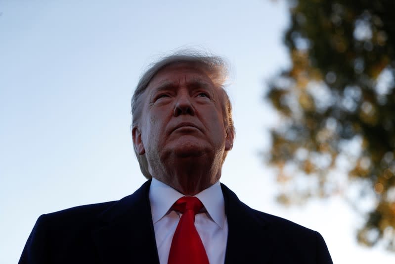 U.S. President Trump departs for travel to Mississippi from the White House in Washington