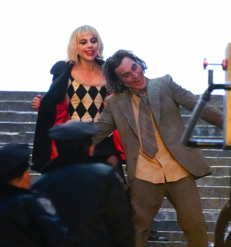 lady gaga and joaquin phoenix filming joker sequel