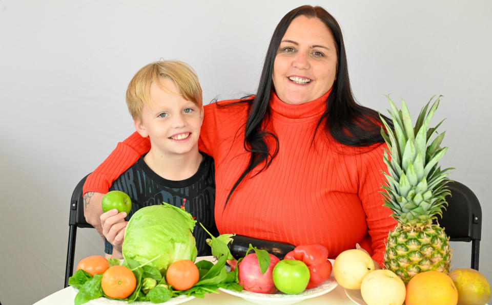 After two two-hour sessions, Rocco's diet has begun to expand and he has now had the taste for fruit and vegetables. (Emma Trimble/SWNS)
