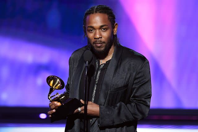 <p>Kevin Winter/Getty</p> Kendrick Lamar in 2018